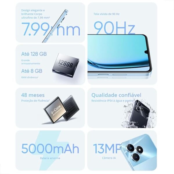 Smartphone Realme Note 50 4gb Ram 128gb Rom Midnight Black (preto) - Image 5
